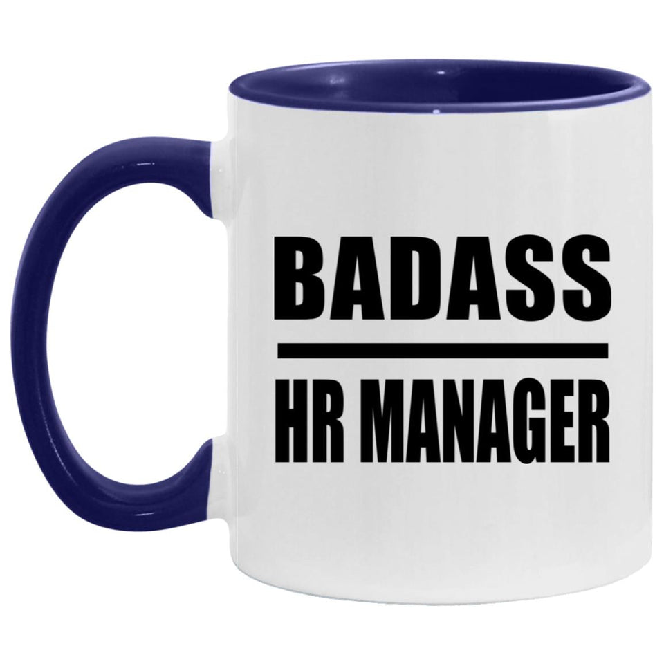 Badass HR Manager - 11oz Accent Mug Purple