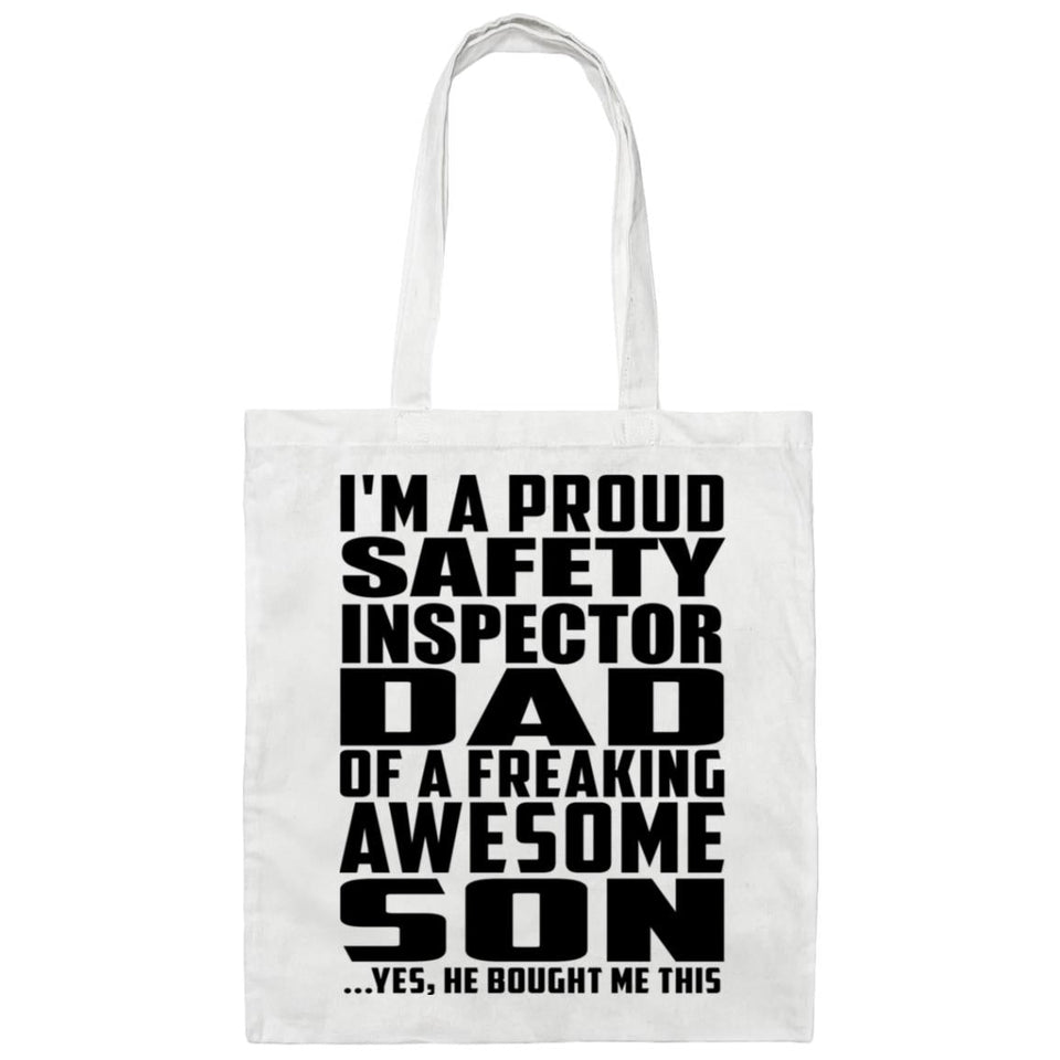 Proud Safety Inspector Dad Of Awesome Son - Tote Bag White