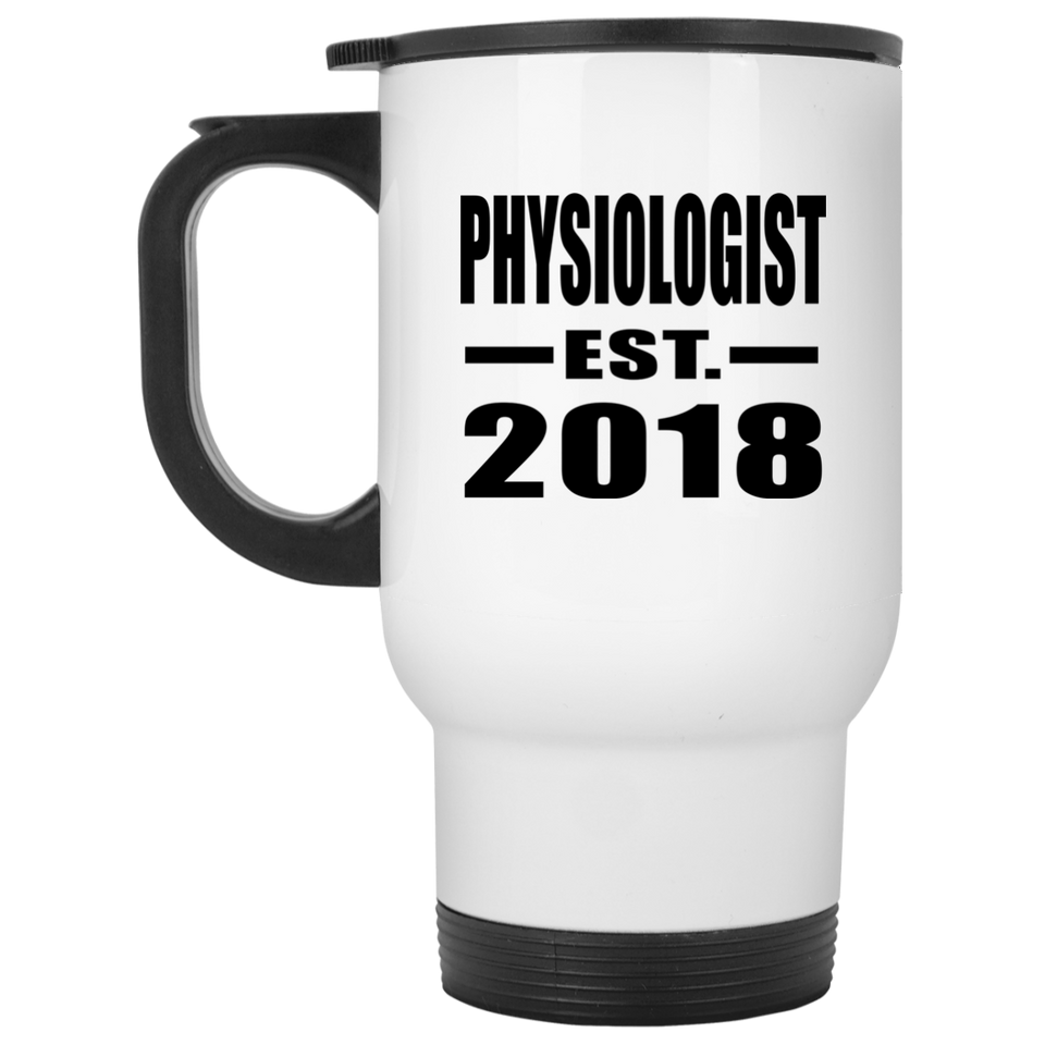 Physiologist Established EST. 2018 - White Travel Mug