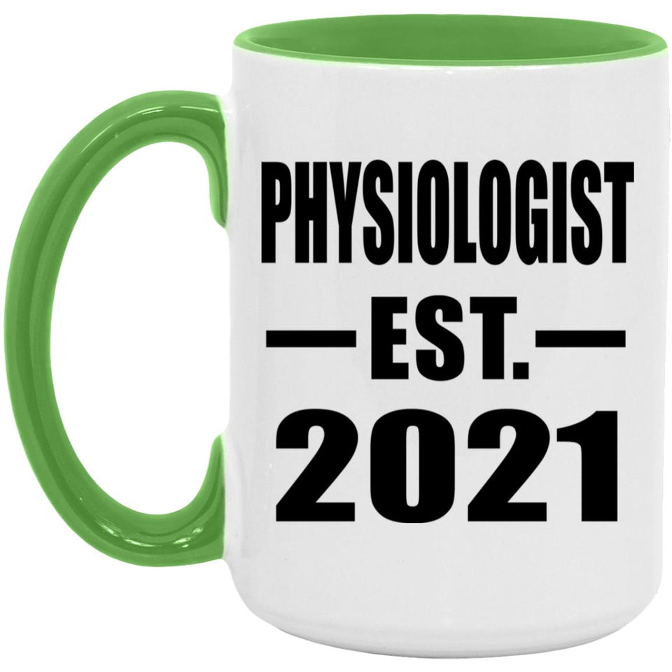 Physiologist Established EST. 2021 - 15oz Accent Mug Green