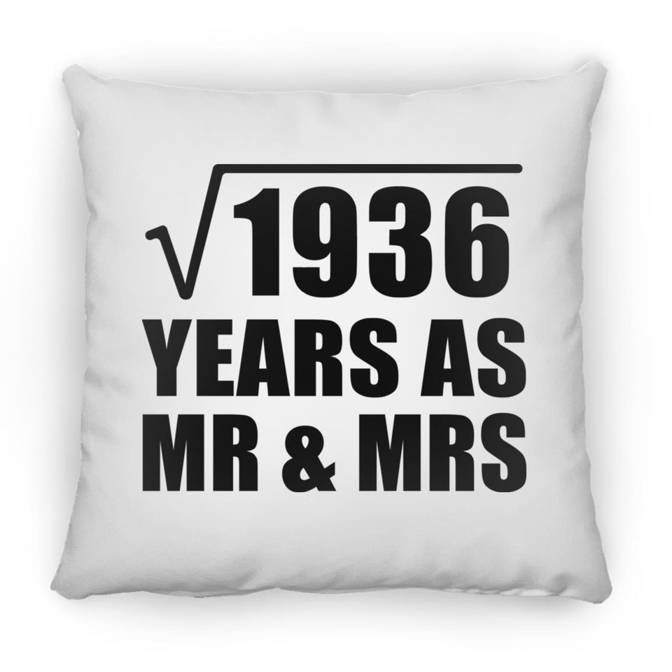 44th Anniversary Square Root of 1936 Years As Mr & Mrs - Throw Pillow