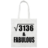 56th Birthday Square Root of 3136 & Fabulous - Tote Bag White