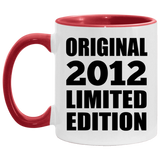 12th Birthday Original 2012 Limited Edition - 11oz Accent Mug Red