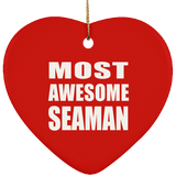 Most Awesome Seaman - Heart Ornament
