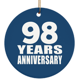 98th Anniversary 98 Years Anniversary - Circle Ornament