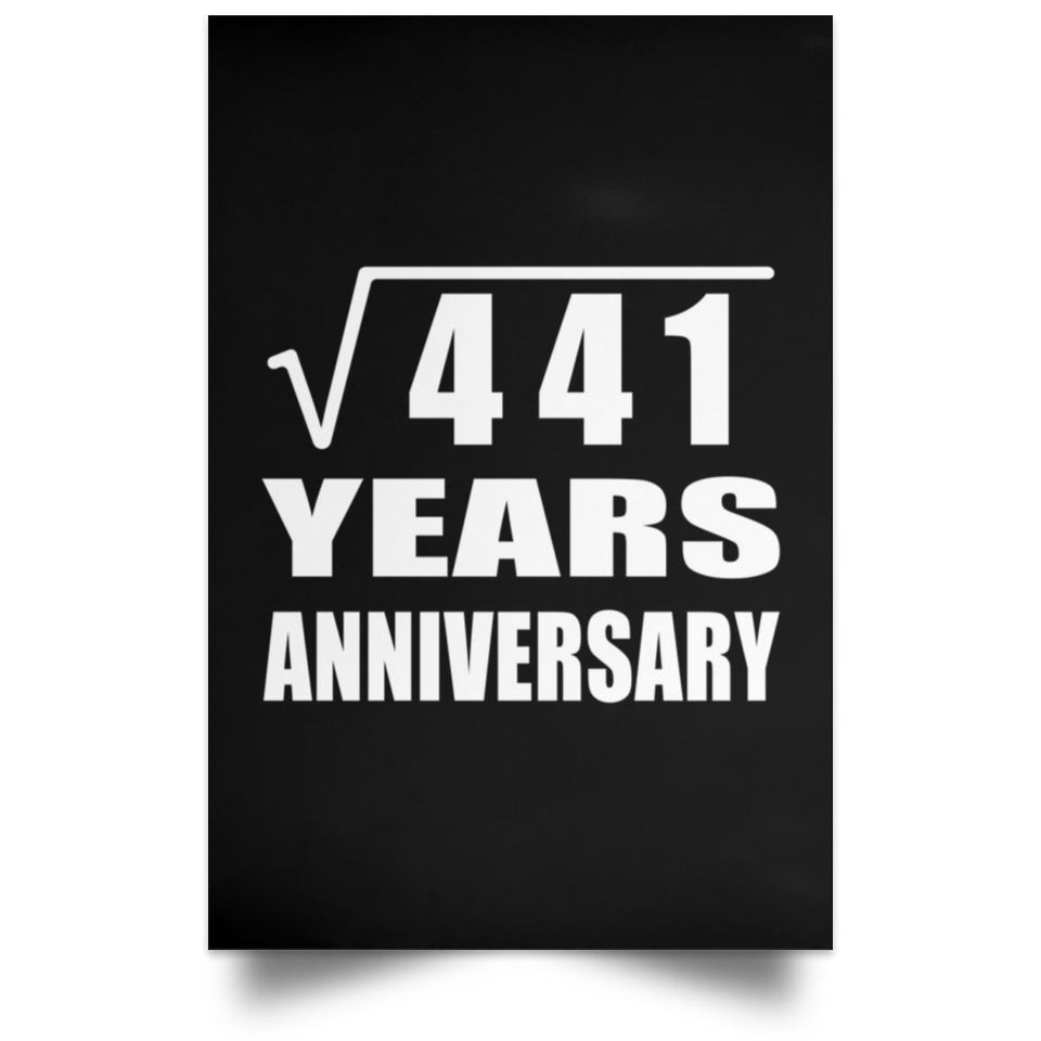 21st Anniversary Square Root of 441 Years Anniversary - Poster Portrait