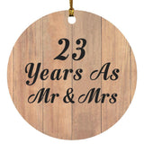 23 Years As Mr & Mrs - Circle Ornament C