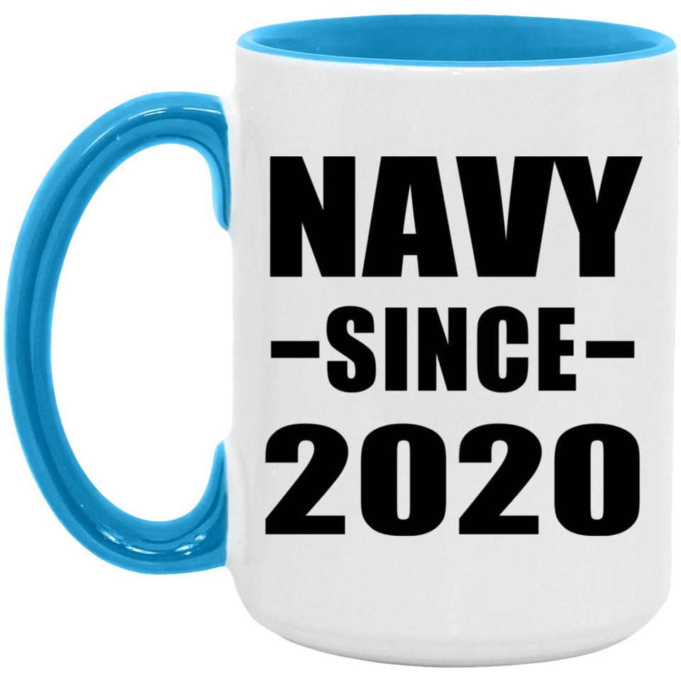 Navy Since 2020 - 15oz Accent Mug Blue