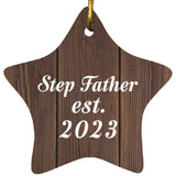 Step Father Established Est. 2023 - Star Ornament D