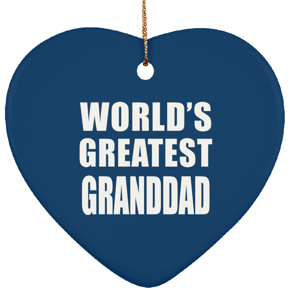 World's Greatest Granddad - Heart Ornament