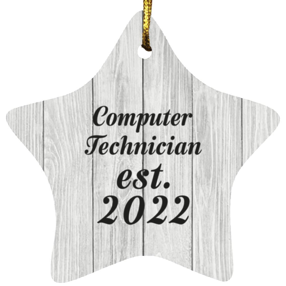 Computer Technician Established Est. 2022 - Star Ornament F