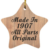 117th Birthday Made In 1907 All Parts Original - Star Ornament C
