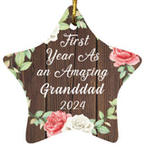 First Year As An Amazing Granddad 2024 - Star Ornament A