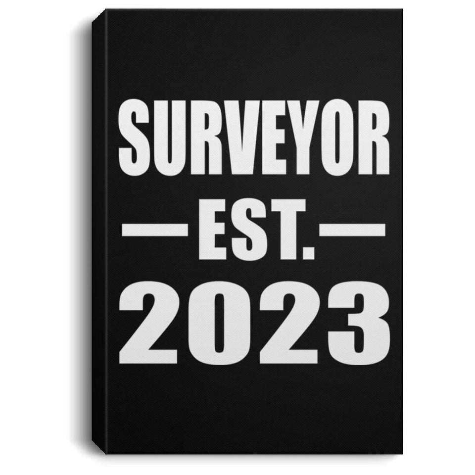 Surveyor Established EST. 2023 - Canvas Portrait