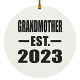 Grandmother Established EST. 2023 - Circle Ornament