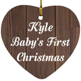 Kyle Baby's First Christmas - Heart Ornament D