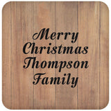 Merry Christmas Thompson Family - Drink Coaster C