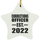 Corrections Officer Established EST. 2022 - Star Ornament