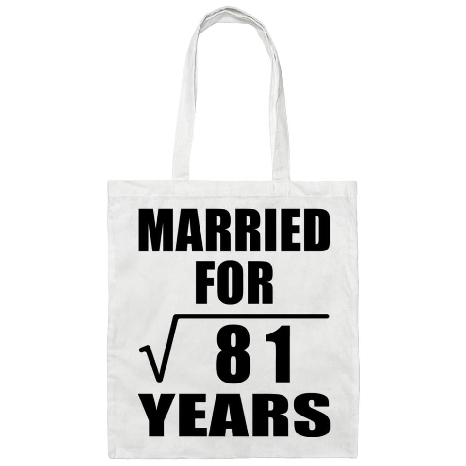 9th Anniversary Married For Square Root of 81 Years - Tote Bag White