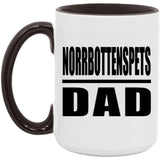 Norrbottenspets Dad - 15oz Accent Mug Black