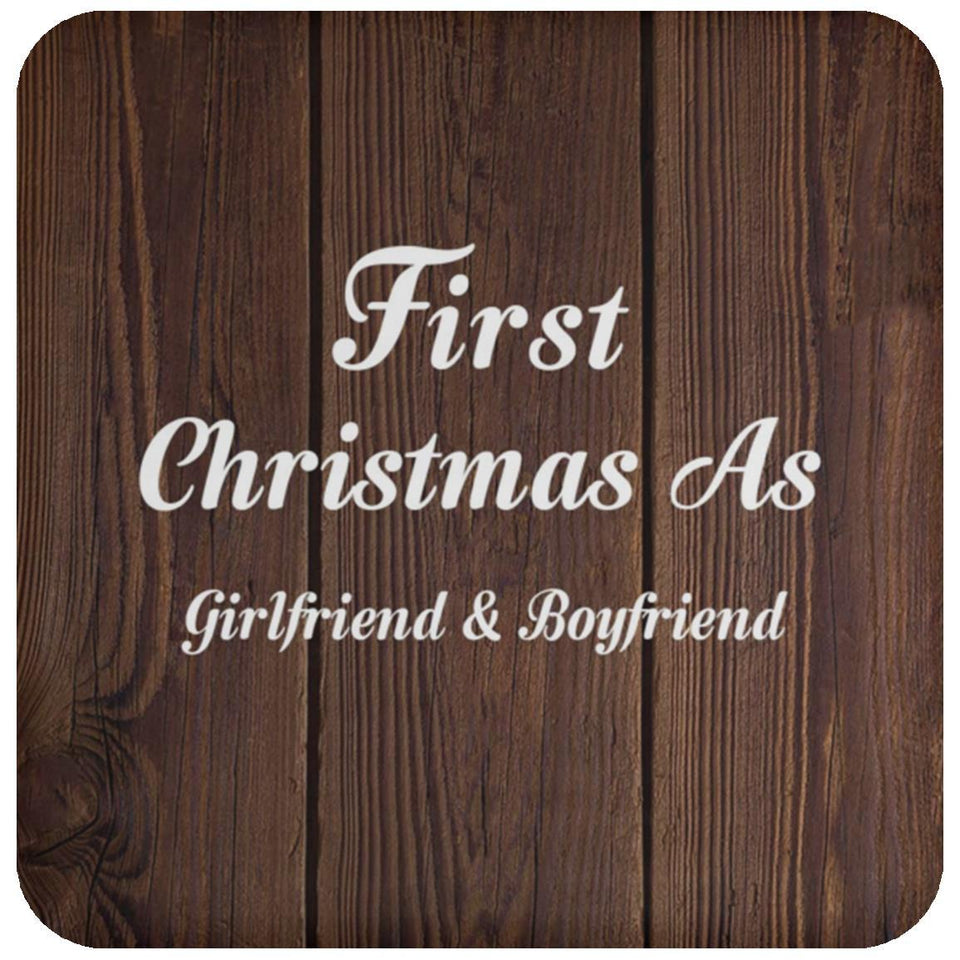 First Christmas As Girlfriend & Boyfriend - Drink Coaster D
