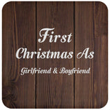 First Christmas As Girlfriend & Boyfriend - Drink Coaster D