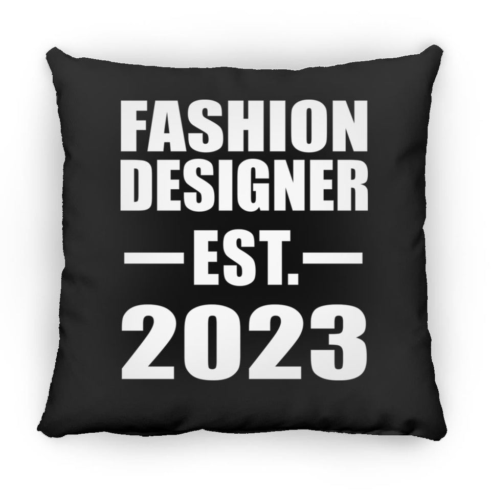 Fashion Designer Established EST. 2023 - Throw Pillow Black