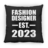 Fashion Designer Established EST. 2023 - Throw Pillow Black