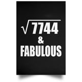 88th Birthday Square Root of 7744 & Fabulous - Poster Portrait