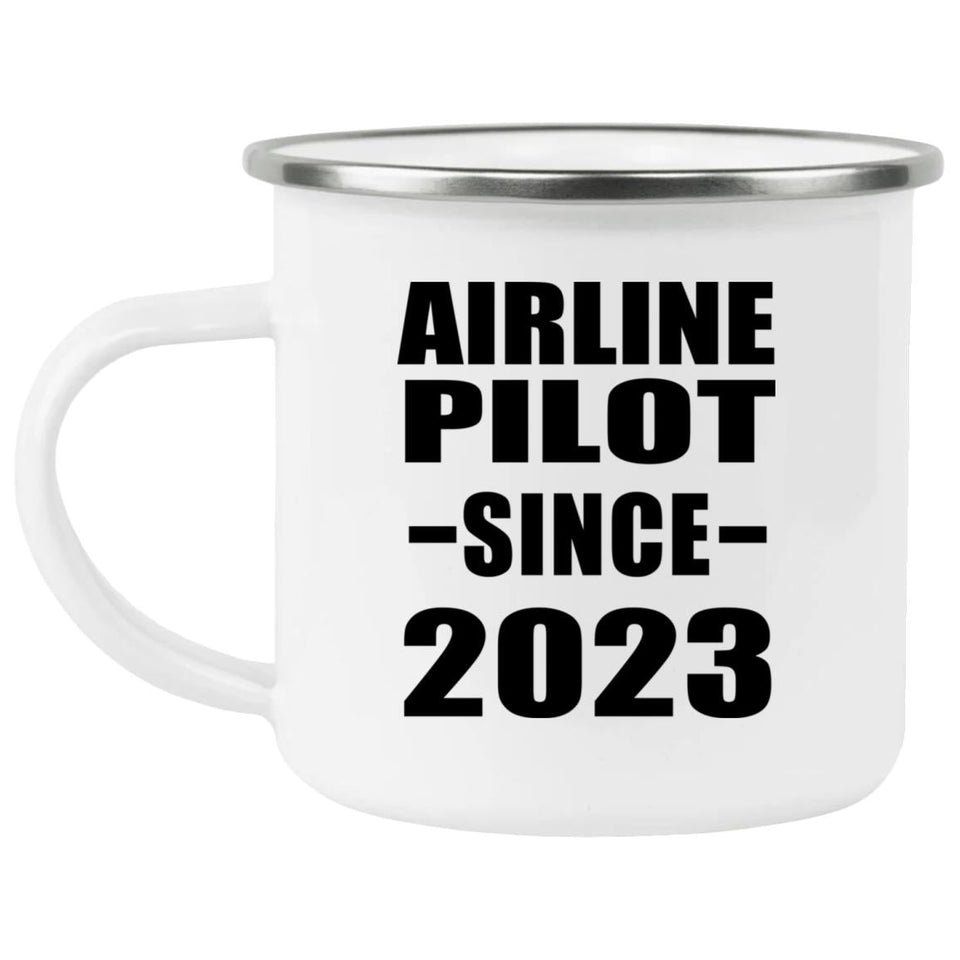 Airline Pilot Since 2023 - 12oz Camping Mug