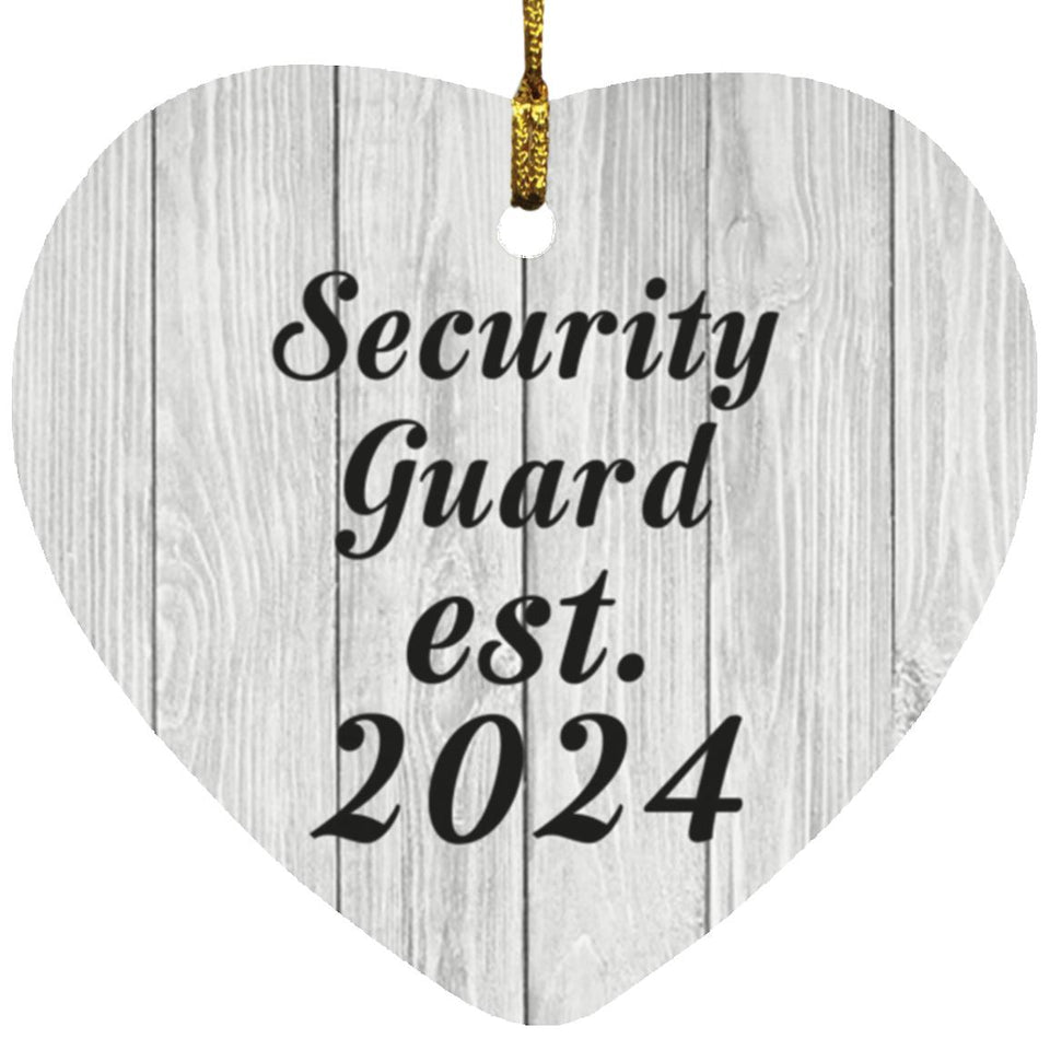 Security Guard Established Est. 2024 - Heart Ornament F