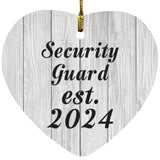 Security Guard Established Est. 2024 - Heart Ornament F