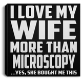 I Love My Wife More Than Microscopy - Canvas Square
