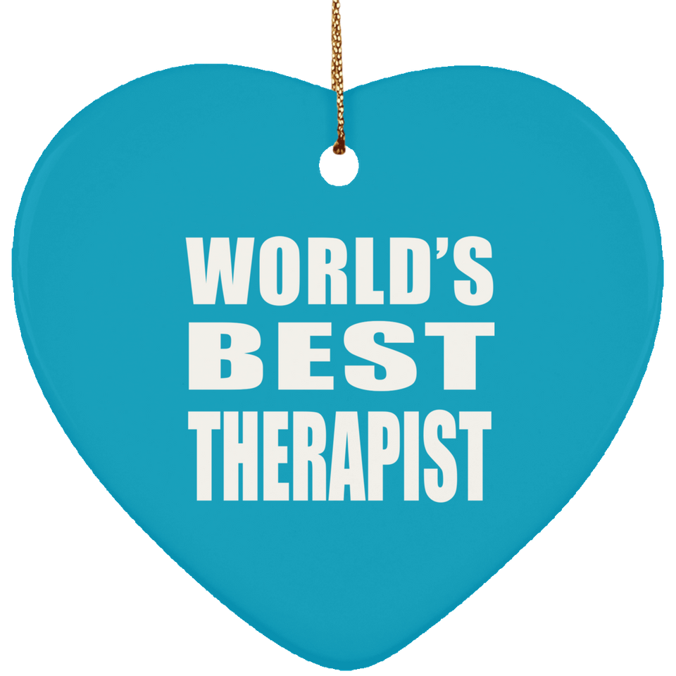 World's Best Therapist - Heart Ornament
