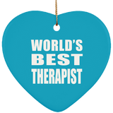 World's Best Therapist - Heart Ornament
