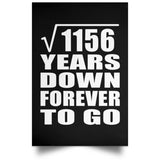 34th Anniversary Square Root of 1156 Years Down Forever To Go - Poster Portrait