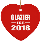 Glazier Established EST. 2018 - Heart Ornament