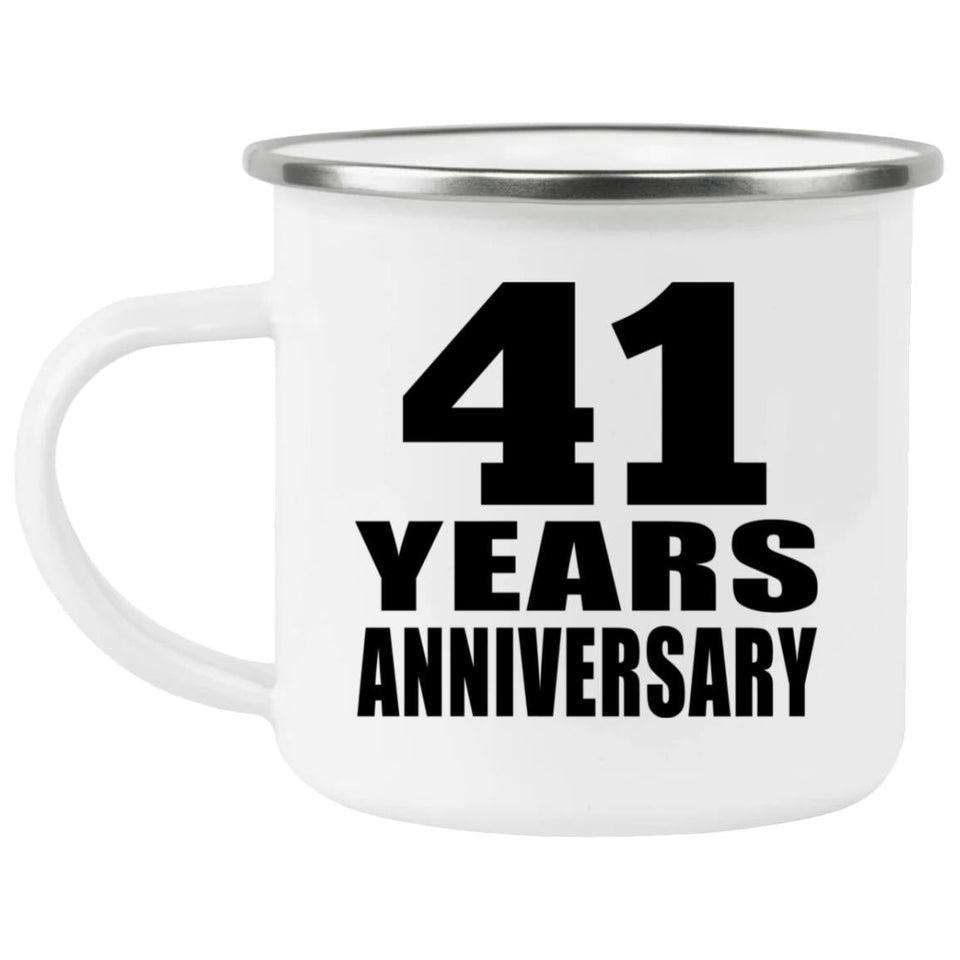 41st Anniversary 41 Years - 12oz Camping Mug