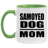 Samoyed Dog Mom - 11oz Accent Mug Green
