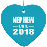 Nephew Established EST. 2018 - Heart Ornament