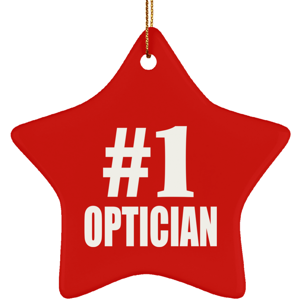 Number One #1 Optician - Star Ornament