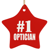 Number One #1 Optician - Star Ornament
