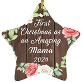 First Christmas As an Amazing Mama 2024 - Star Ornament A