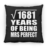 41st Anniversary Square Root of 1681 Years of Mrs Perfect - Throw Pillow Black