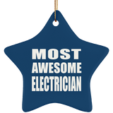 Most Awesome Electrician - Star Ornament