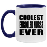 Coolest Enrolled Nurse Ever - 11oz Accent Mug Purple