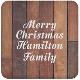 Merry Christmas Hamilton Family - Drink Coaster E