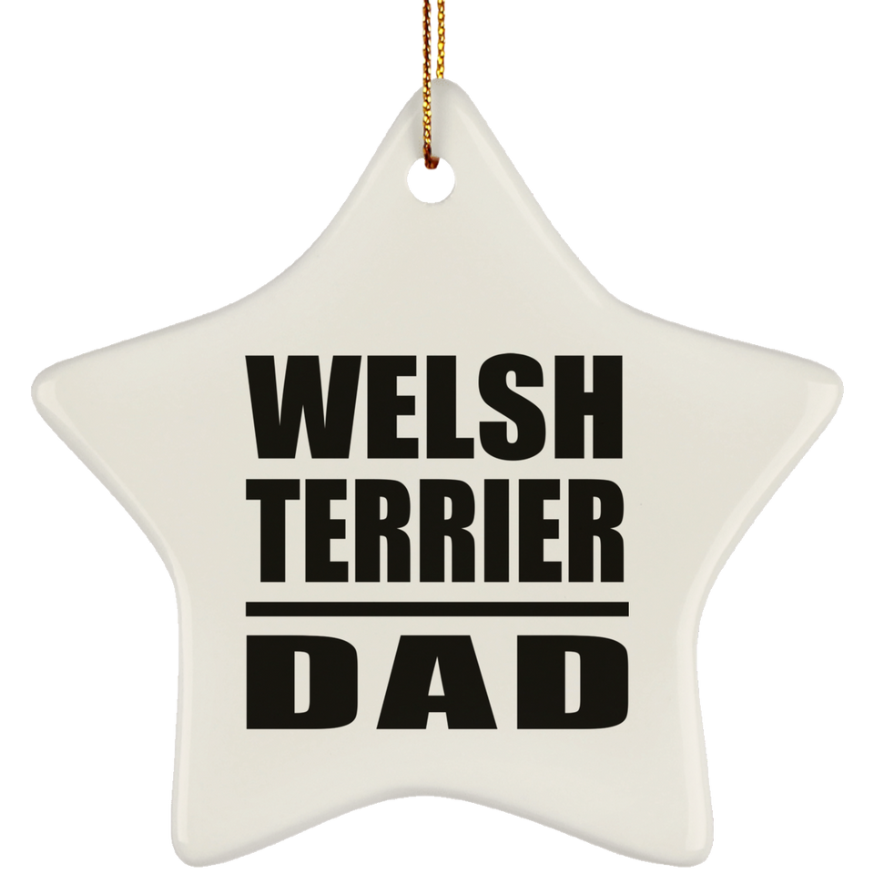 Welsh Terrier Dad - Star Ornament