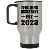 Teaching Assistant Established EST. 2023 - Silver Travel Mug