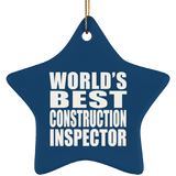 World's Best Construction Inspector - Star Ornament
